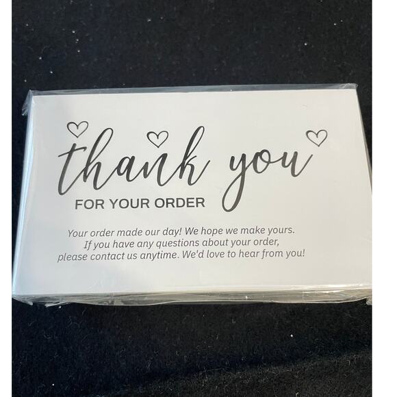 100 pc. Beautiful Heavy Weight Thank you Cards - Picture 3 of 3